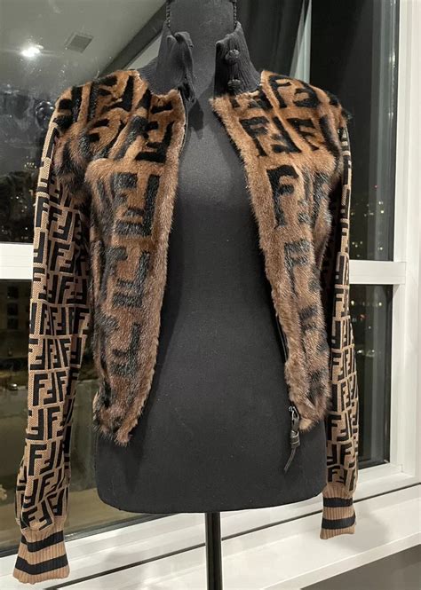 fendi fluffy jacket|authentic Fendi jacket.